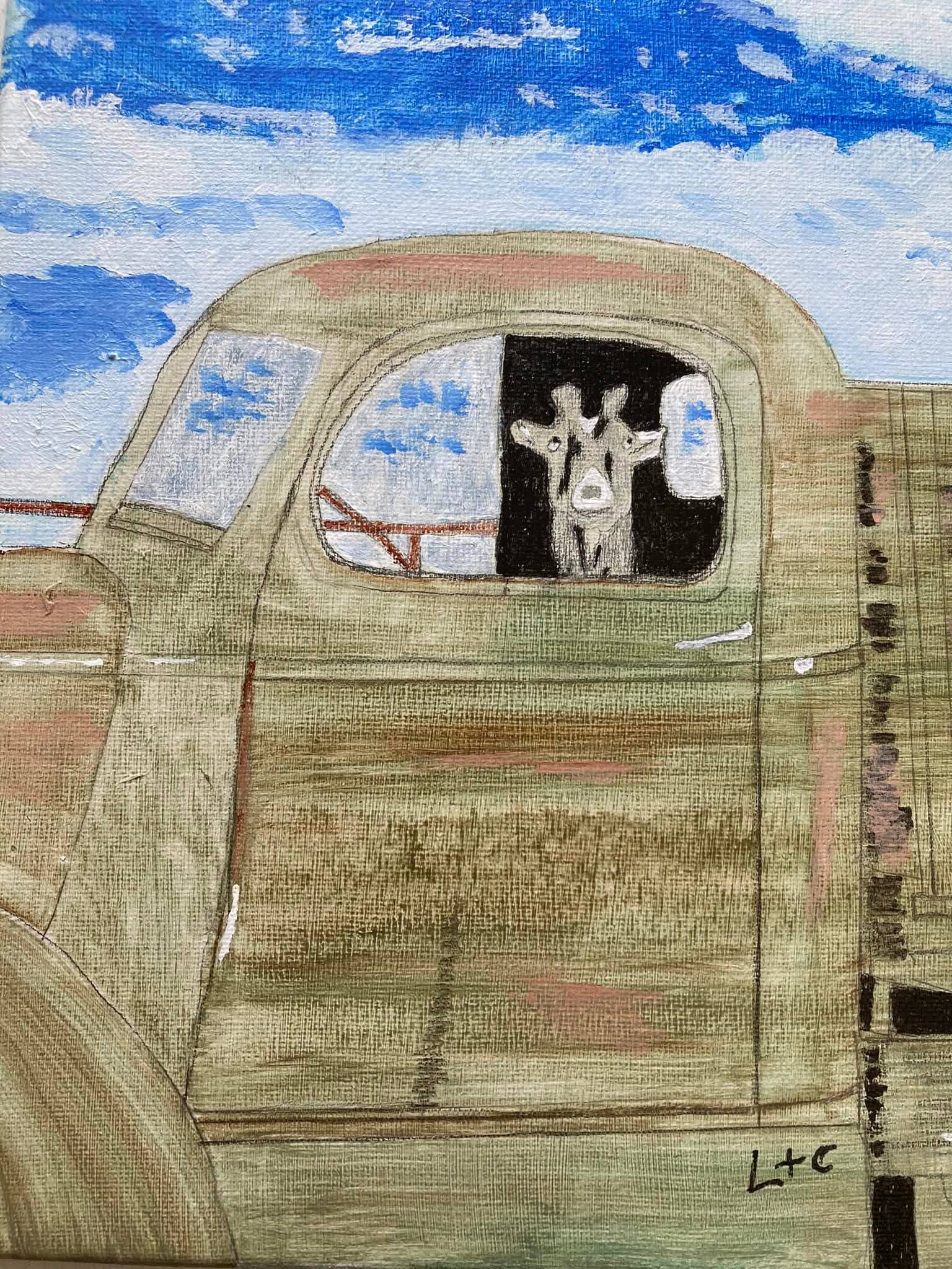 Goat in a Truck